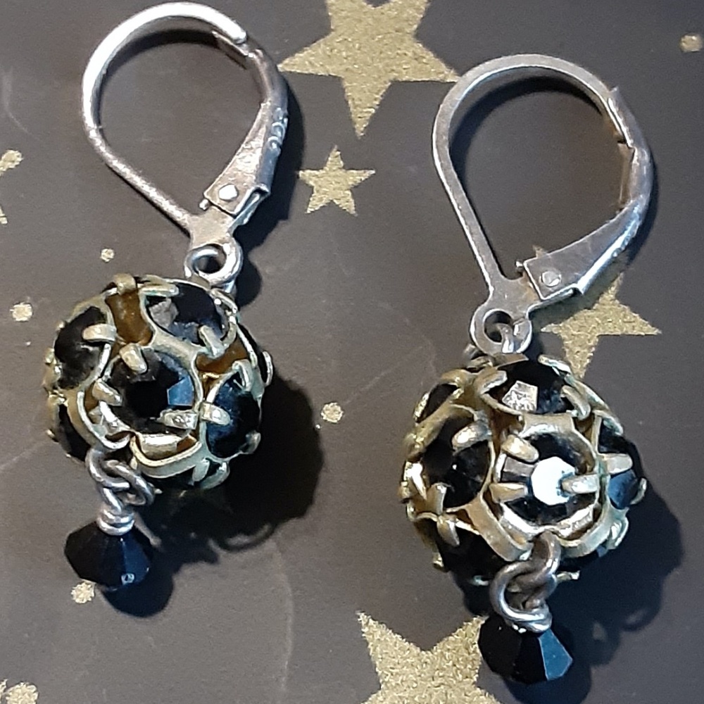 Artisan Black & Gold Earrings